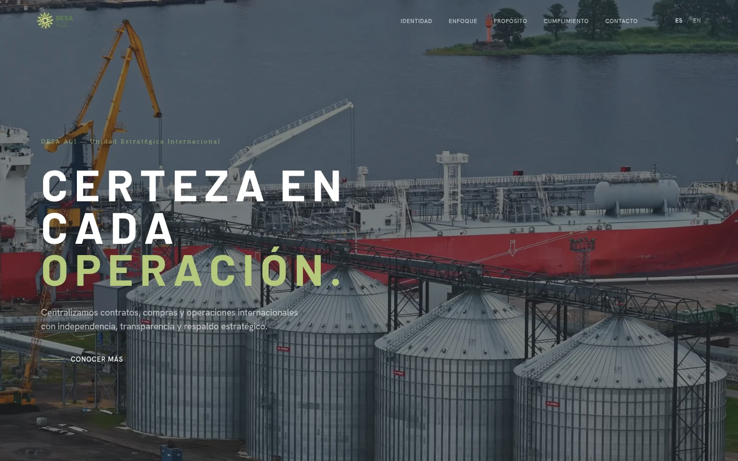 DESA AGI — Hero institucional